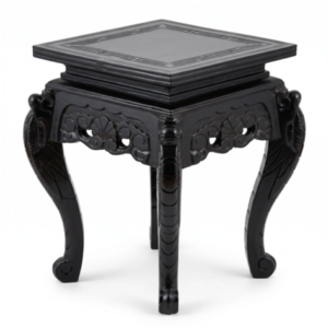 Solid Wood Antique Carved Square Side Table