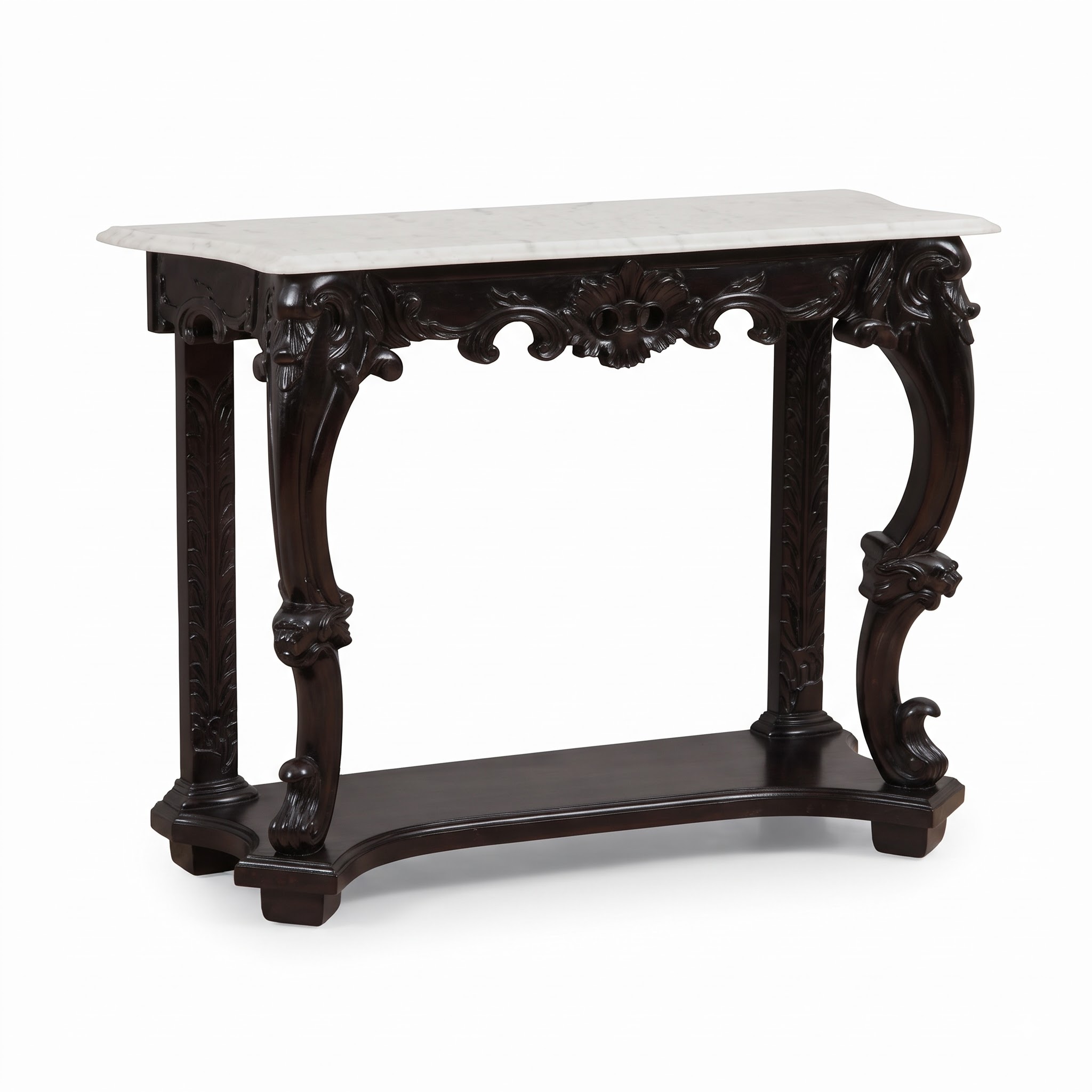 Royal Handcrafted Compact  Wall Shade Console Table